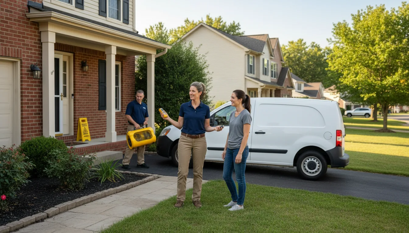 Residential water damage restoration in Burnside, PA